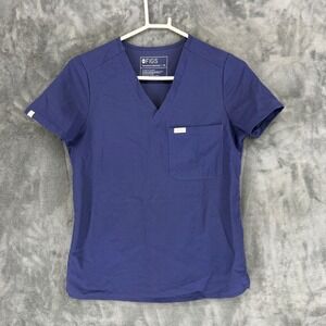 FIGS Casma Scrub Top Navy Blue Technical Collection V-Neck XS FW1000